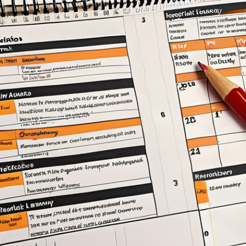 Home 23 **
A well-organized study schedule for a real estate manager exam, showing a calendar with prioritized topics, study methods (textbooks, videos, mind maps), and regular tests. The atmosphere should be motivating and focused on strategic learning.
**